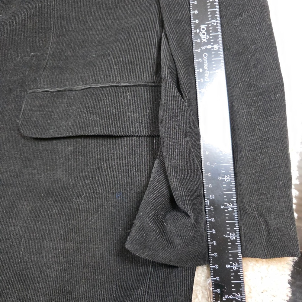 Andrew Fezza Men's 54L Corduroy Blazer Black Two Button Sport Coat Jacket Lined - Picture 4 of 11